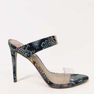 NIB Steve Madden Amaya Transparent High Heel Sandals, sz 10